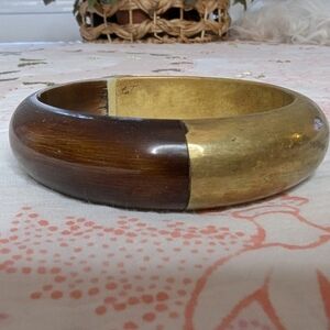 Vintage wood and metal bracelet